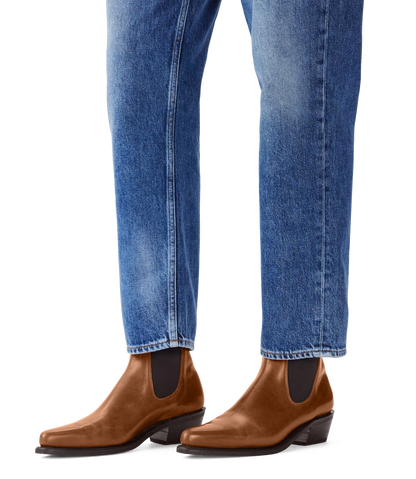 Millicent boot tan pull-up leather