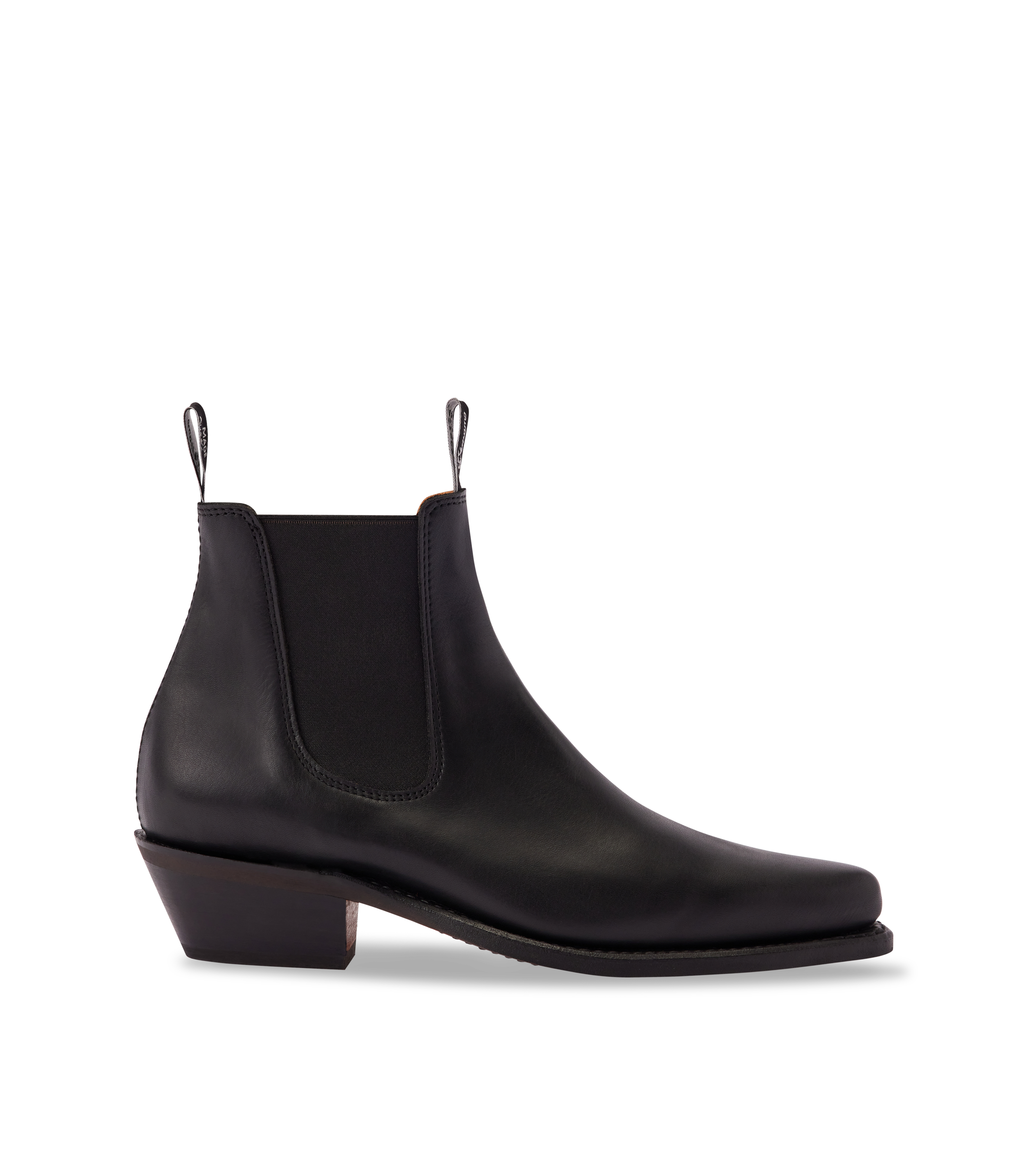 Millicent boot ebony aniline leather