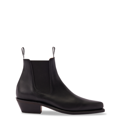 Millicent boot ebony aniline leather