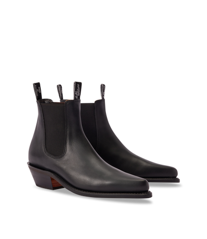 Millicent boot ebony aniline leather