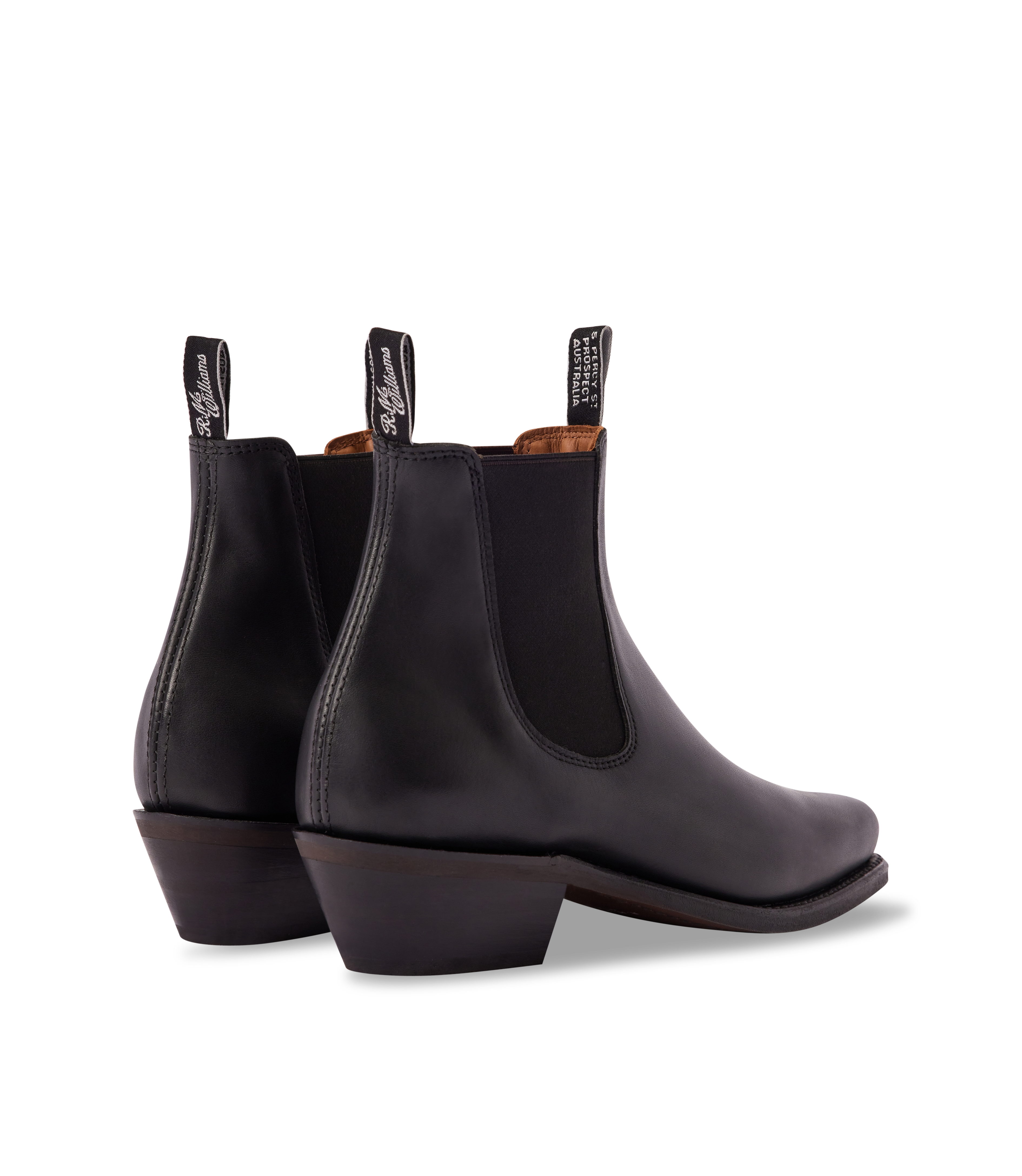 Millicent boot ebony aniline leather