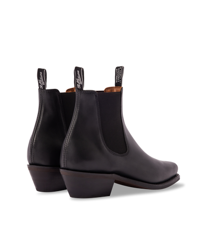 Millicent boot ebony aniline leather