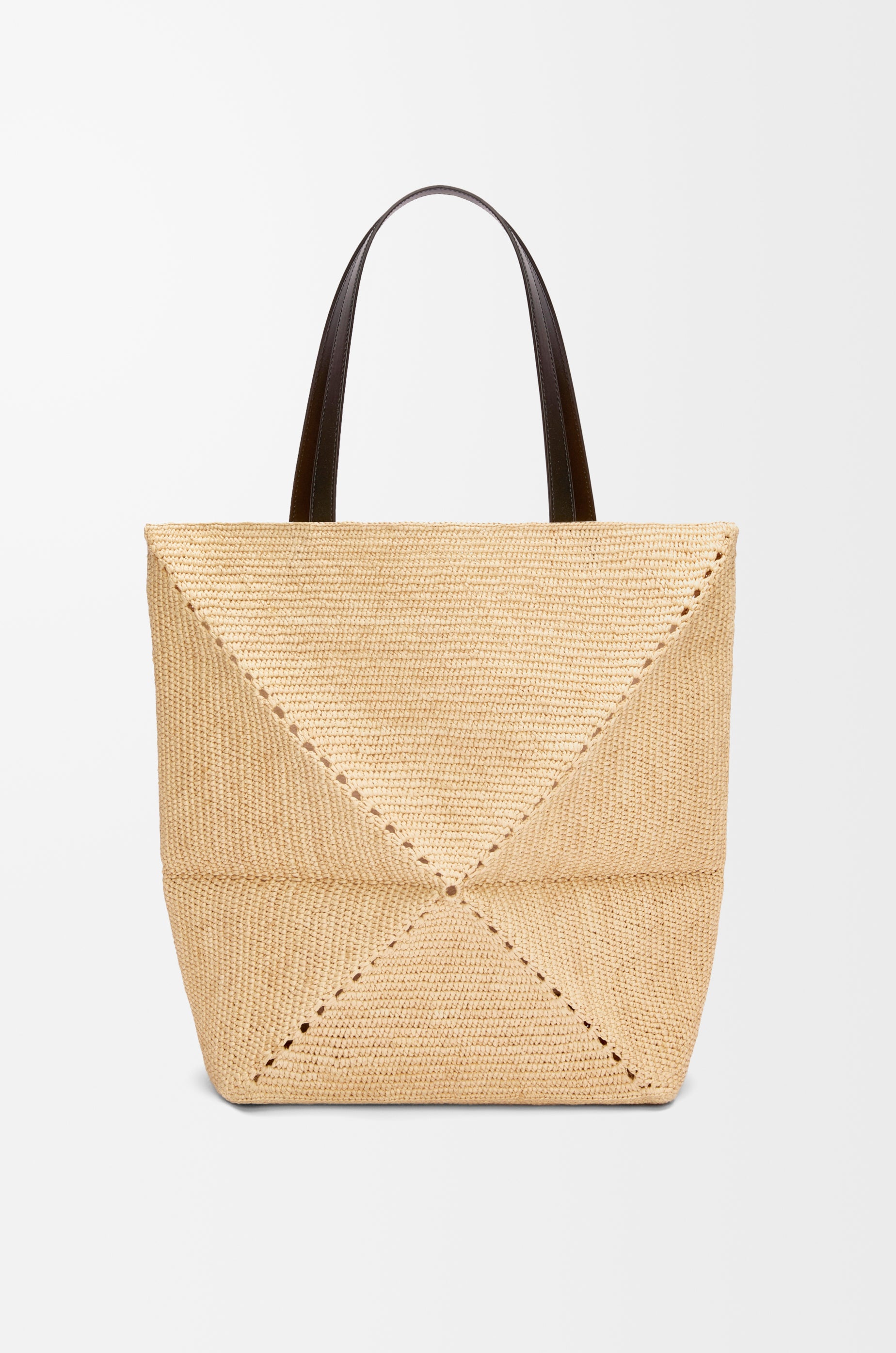 Loewe XL Puzzle Fold tote in raffia