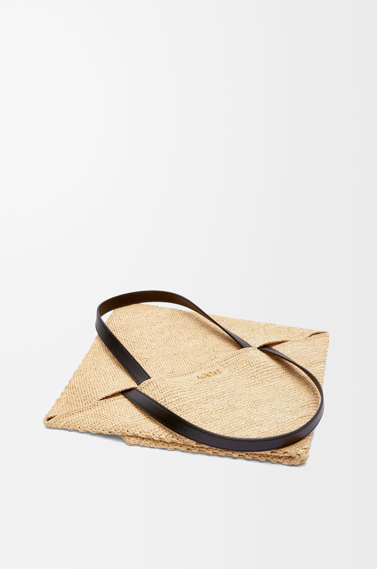 Loewe XL Puzzle Fold tote in raffia