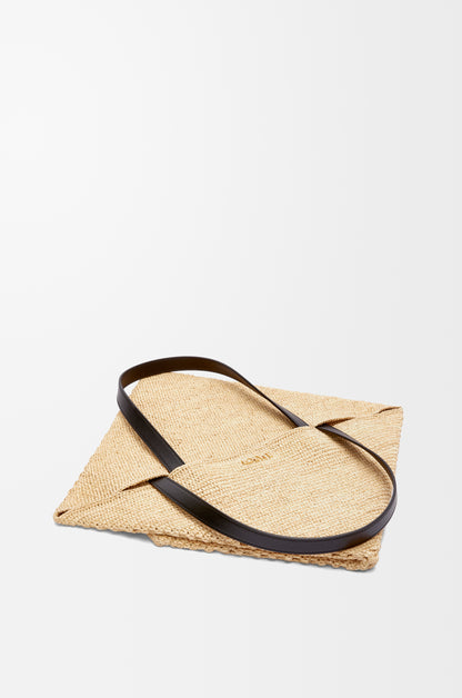 Loewe XL Puzzle Fold tote in raffia
