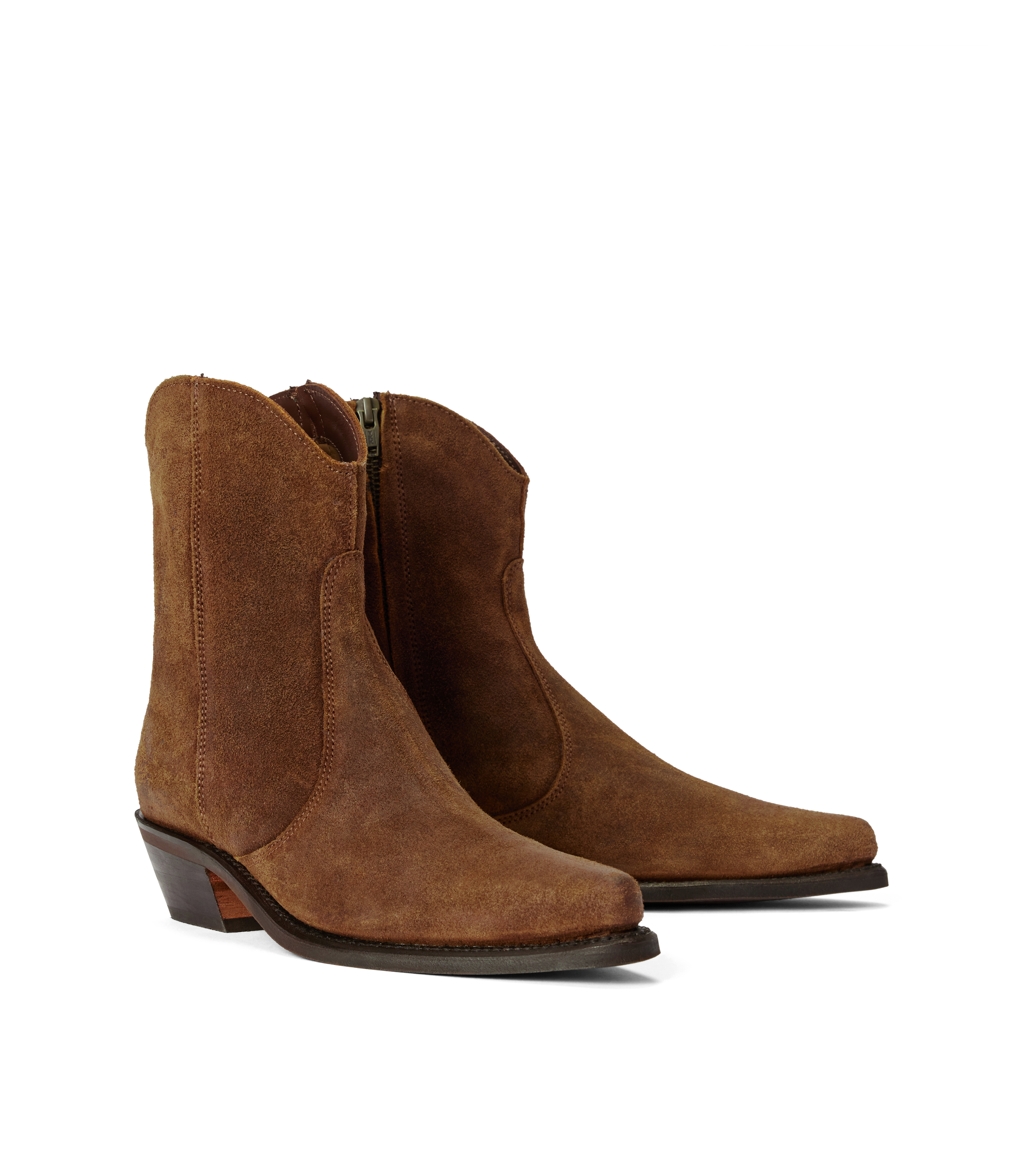 Etta boot ginger waxed suede leather