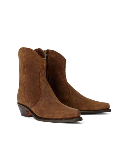 Etta boot ginger waxed suede leather