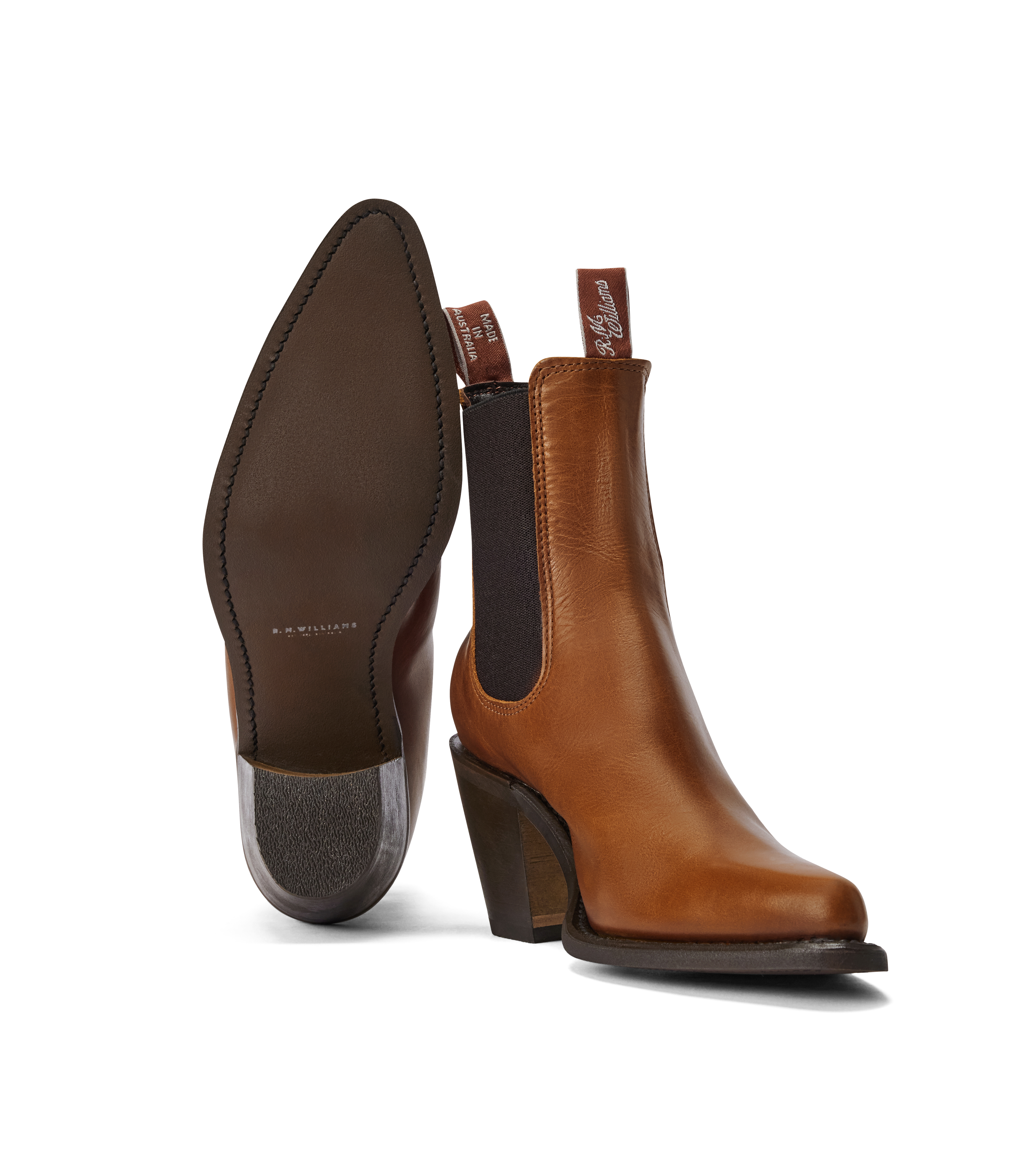 Maya boot tan pull-up leather