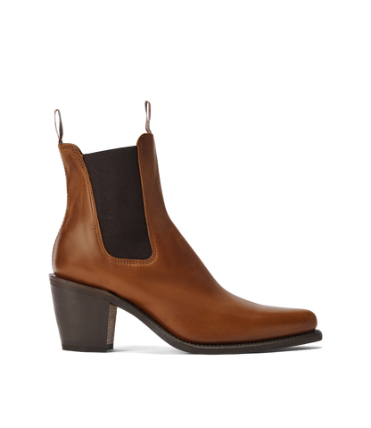 Maya boot tan pull-up leather