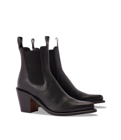 Maya boot ebony aniline leather