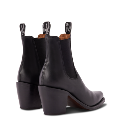 Maya boot ebony aniline leather