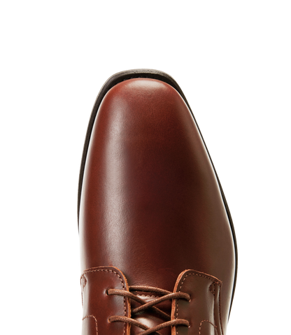 Craftsman Lace boot dark tan waxy pull-up leather