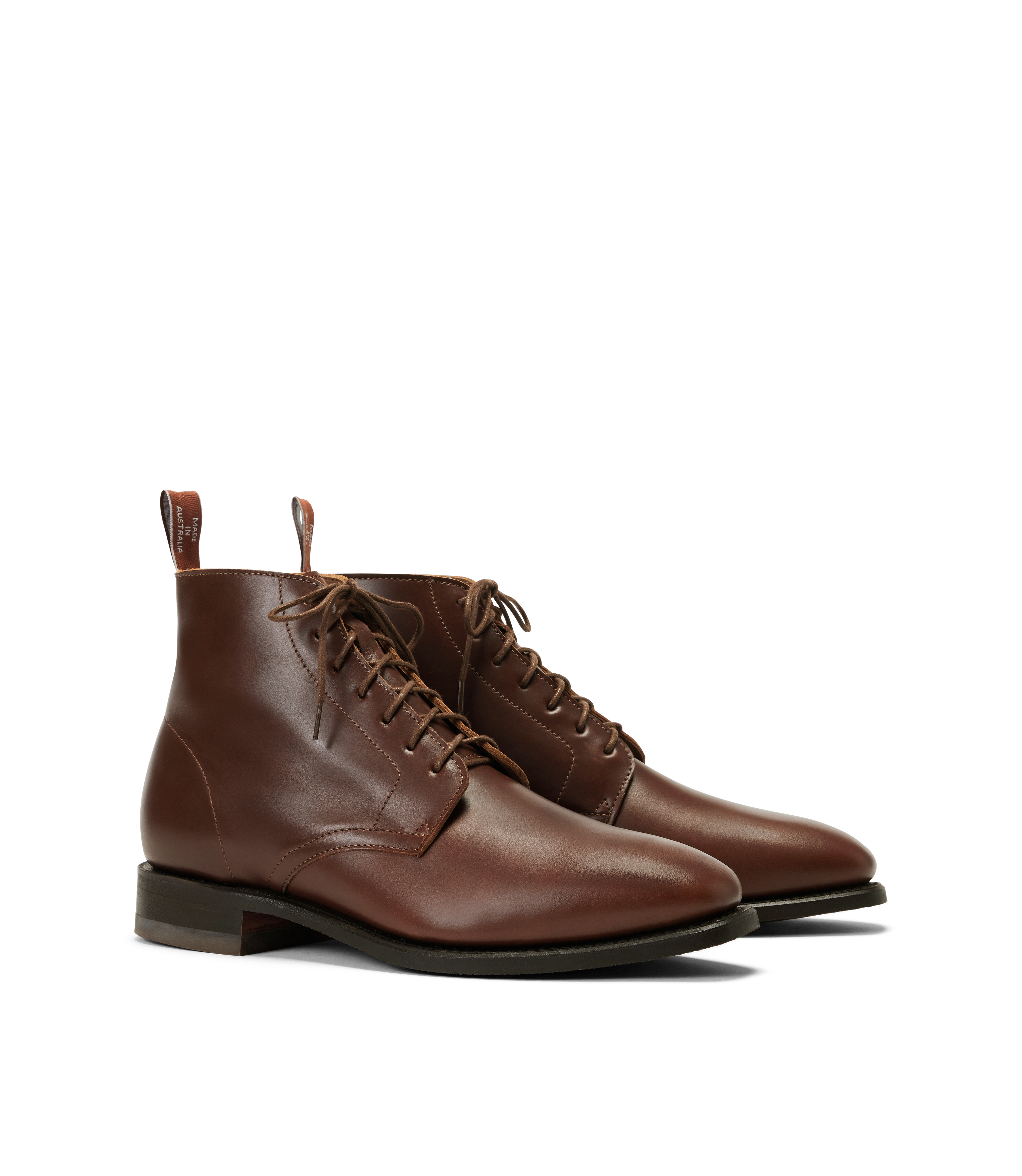 Craftsman Lace boot cafe pull-up leather
