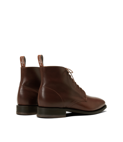 Craftsman Lace boot cafe pull-up leather