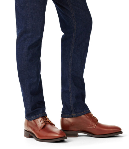 Craftsman Lace boot dark tan waxy pull-up leather