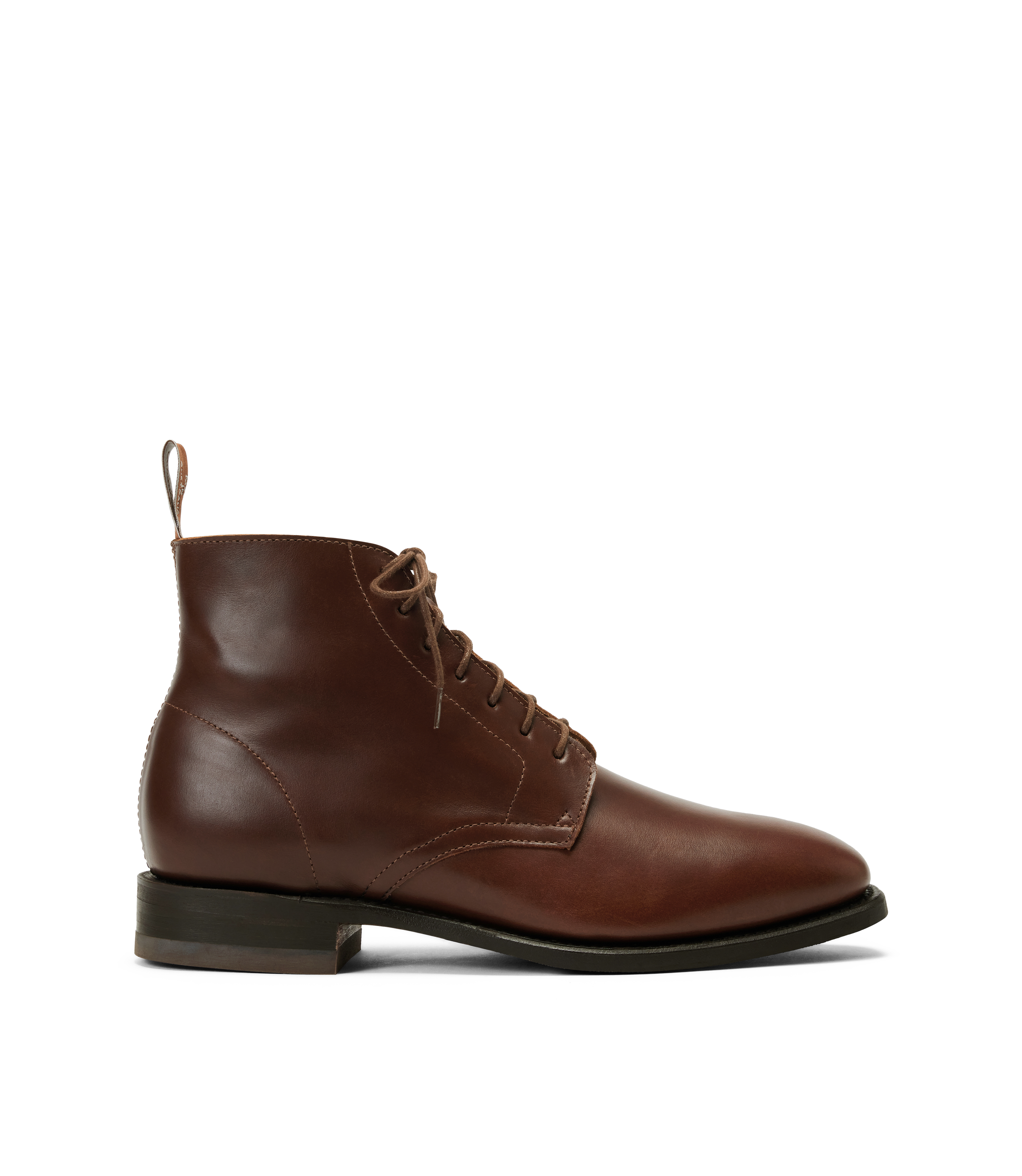 Craftsman Lace boot cafe pull-up leather