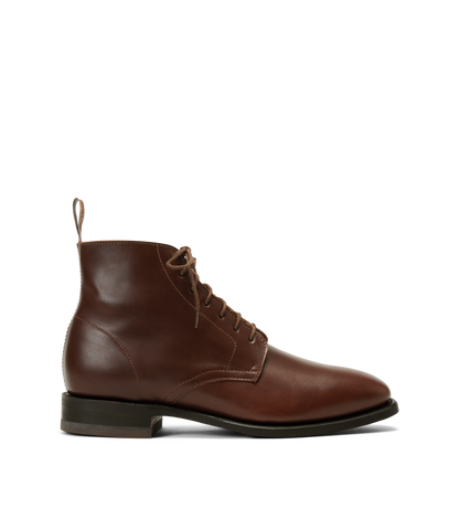 Craftsman Lace boot cafe pull-up leather