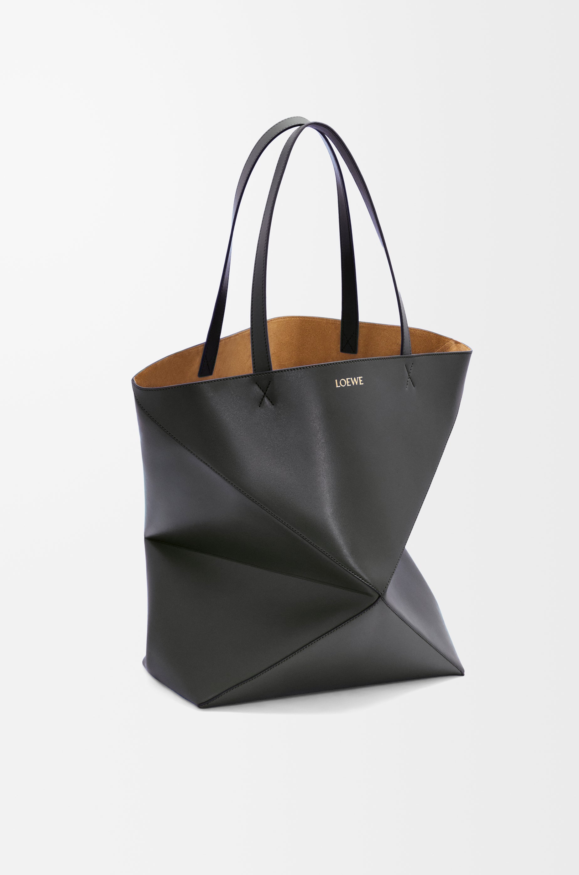 Loewe XL Puzzle Fold tote in shiny calfskin