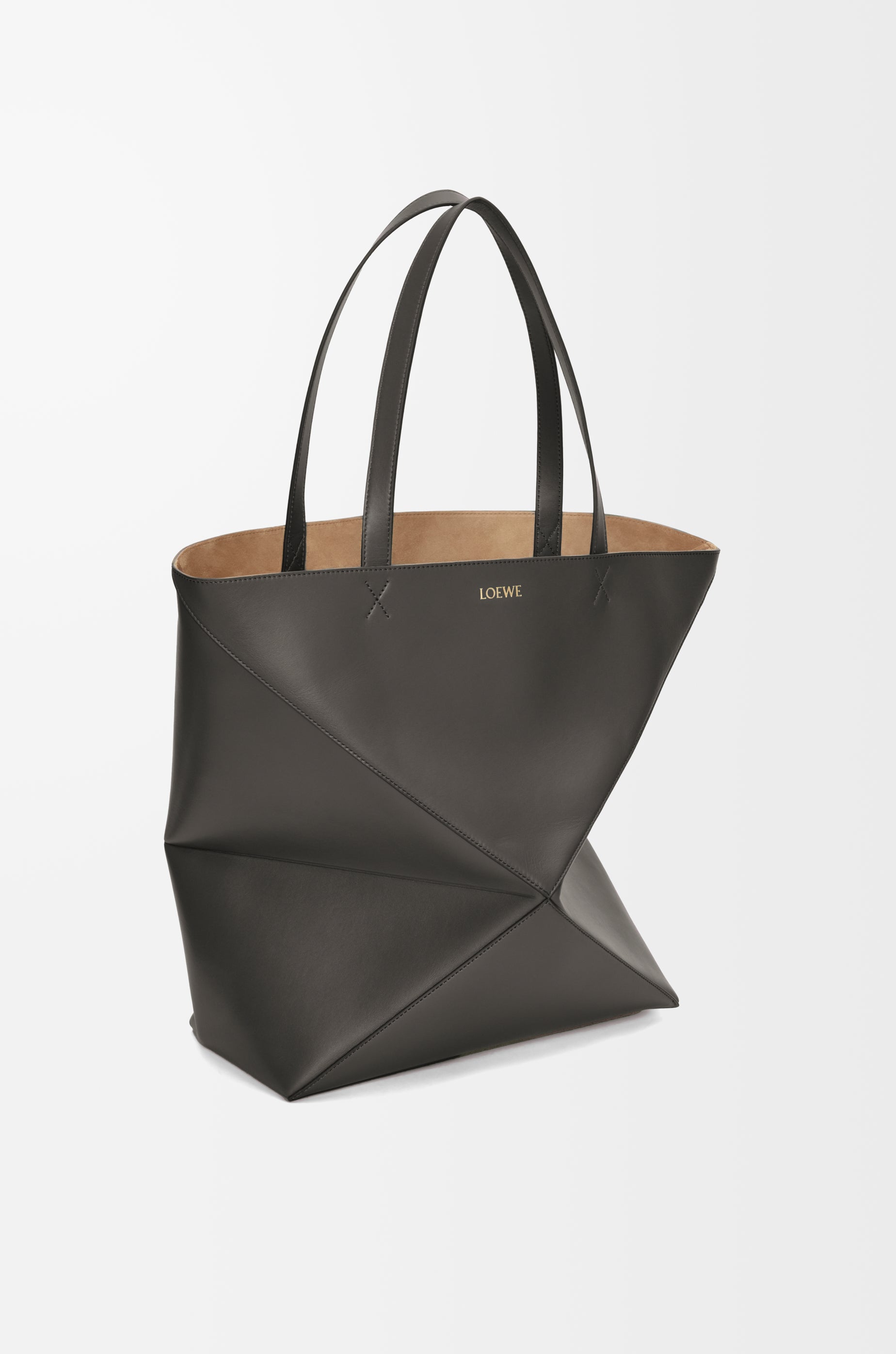 Loewe XL Puzzle Fold tote in shiny calfskin