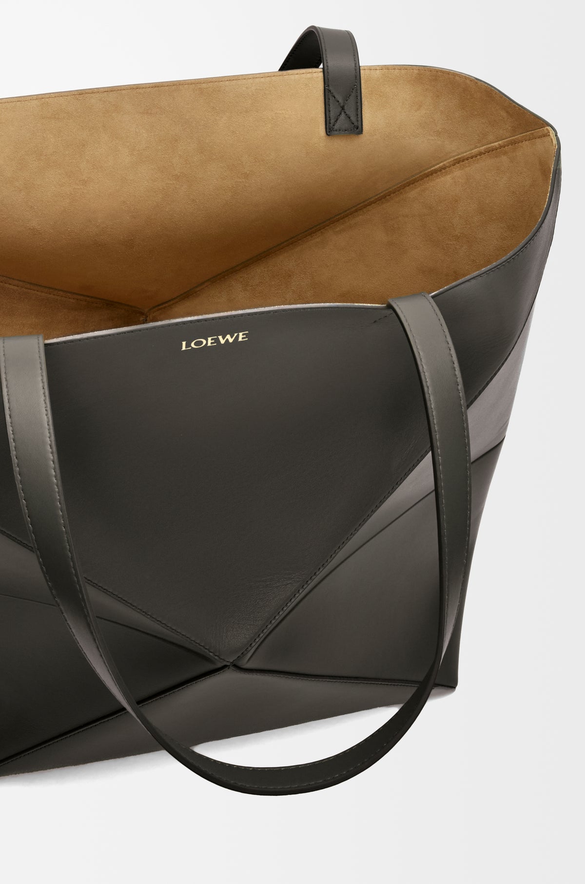 Loewe XL Puzzle Fold tote in shiny calfskin