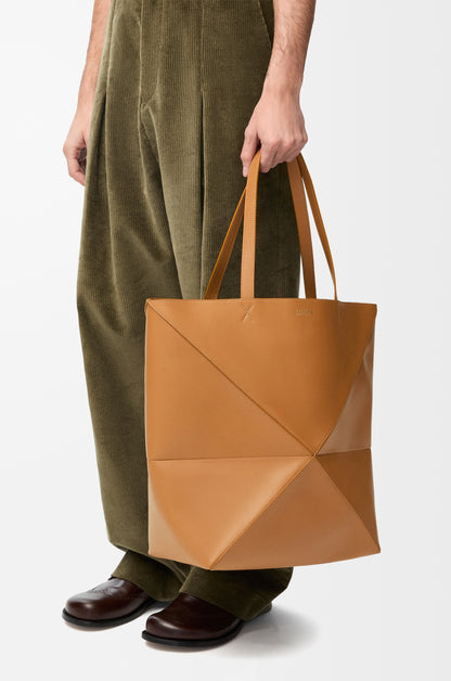Loewe XL Puzzle Fold tote in shiny calfskin