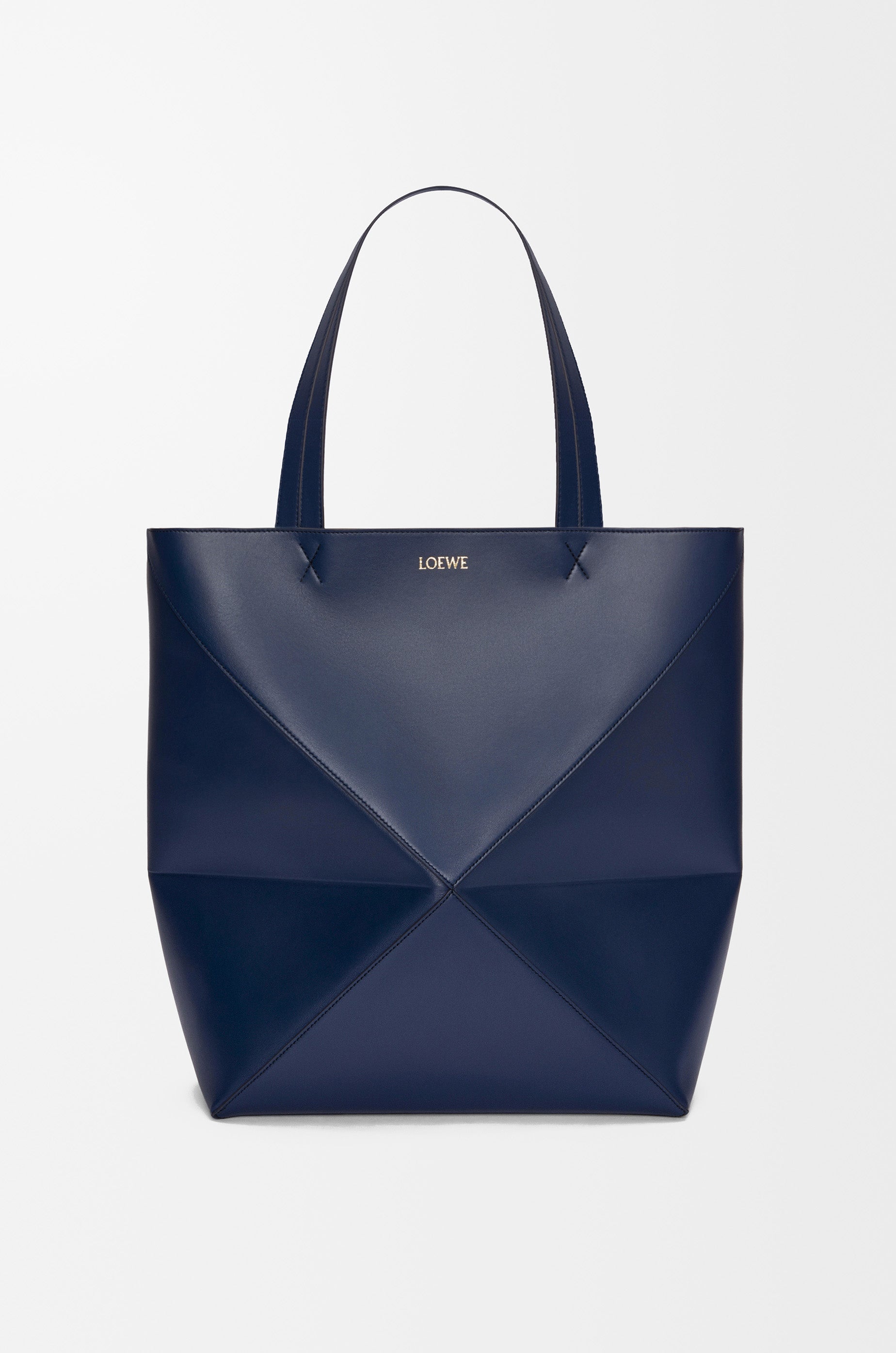 Loewe XL Puzzle Fold tote in shiny calfskin