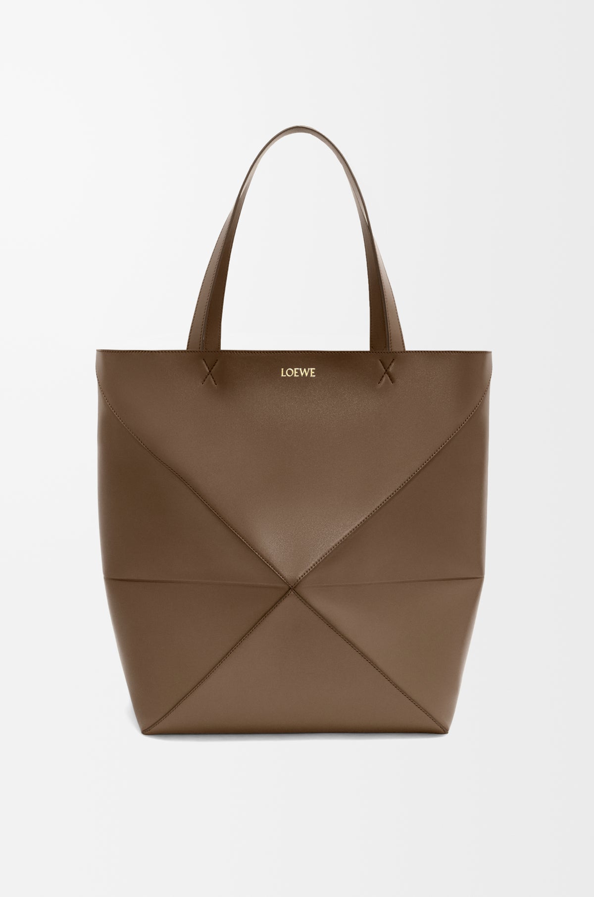 Loewe XL Puzzle Fold tote in shiny calfskin