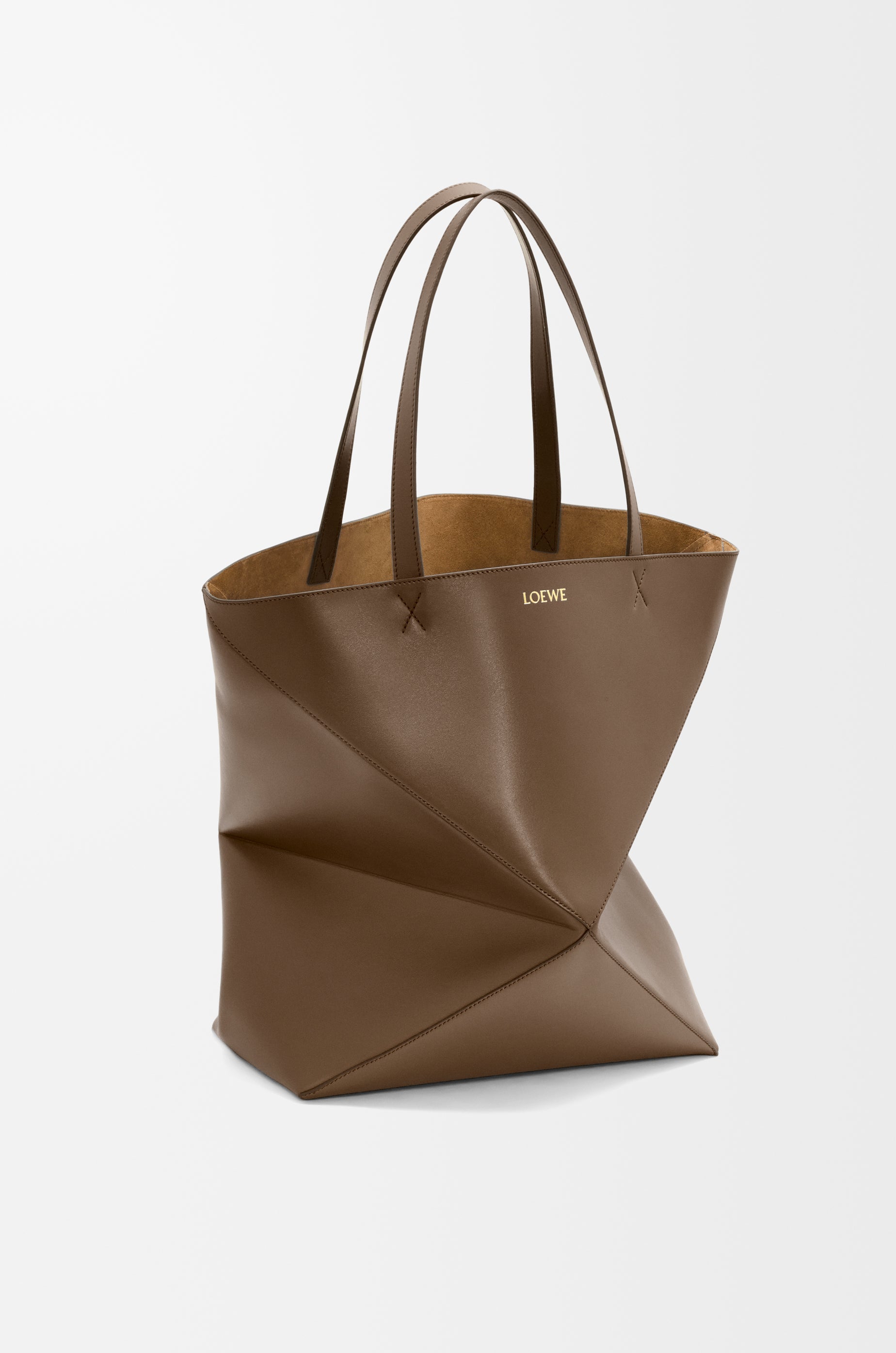 Loewe XL Puzzle Fold tote in shiny calfskin
