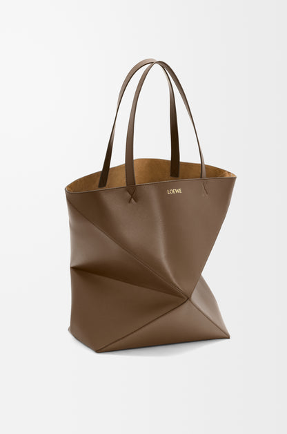 Loewe XL Puzzle Fold tote in shiny calfskin