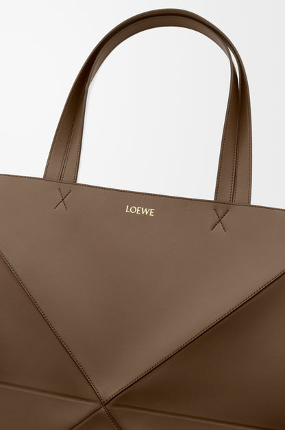 Loewe XL Puzzle Fold tote in shiny calfskin