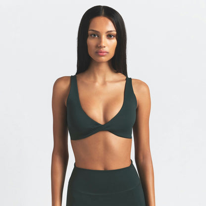 Skims Nikeskims Matte Twist-Front Bra Dark Teal