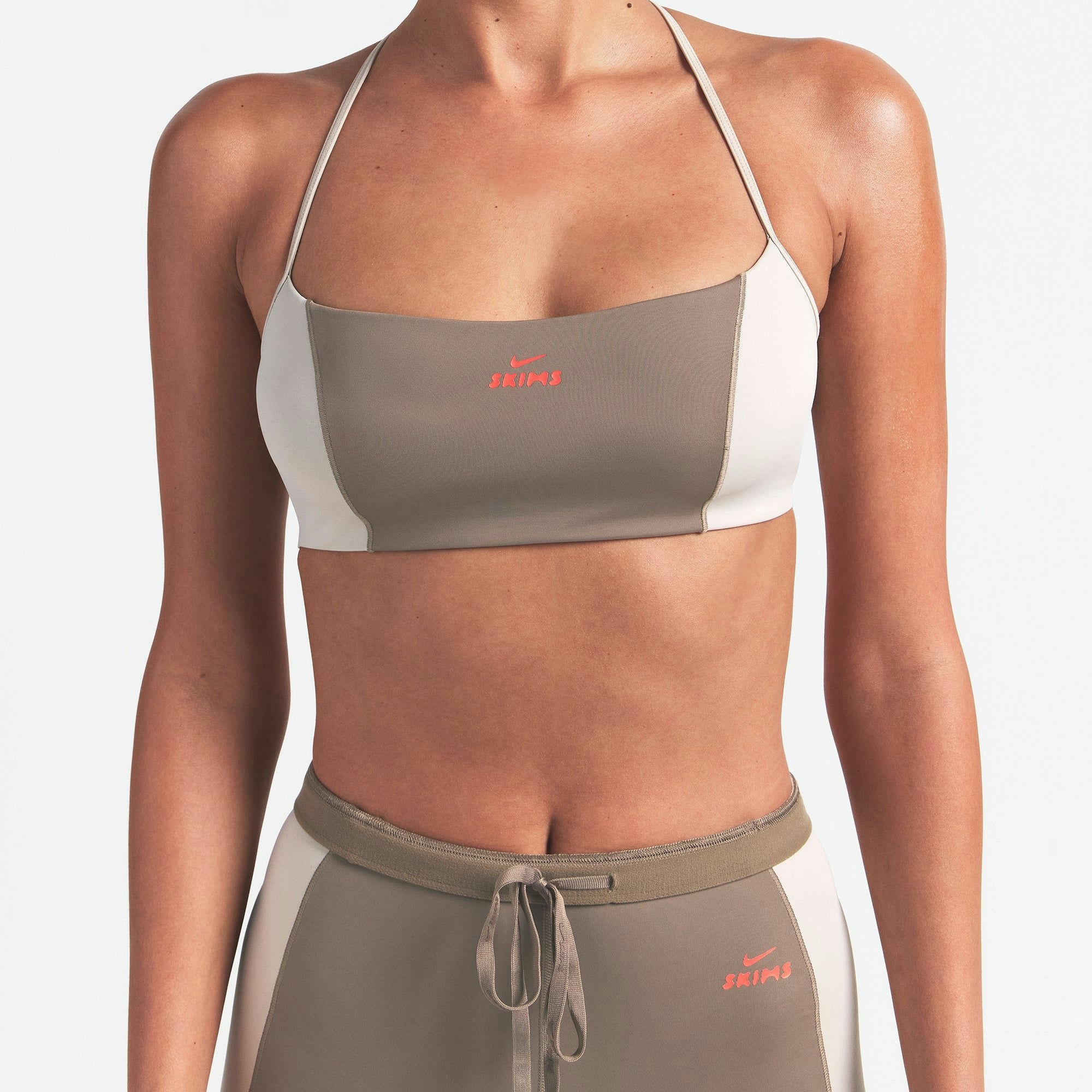 Skims Nikeskims Shine Micro Scoop Bra Truffle And Stone