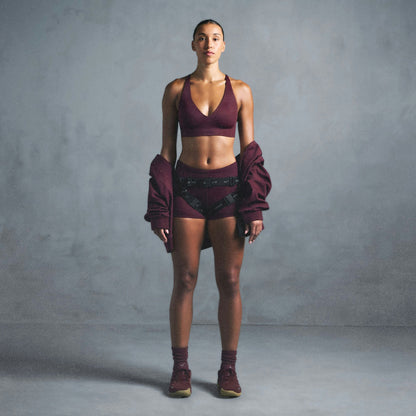 Skims Nikeskims Matte V-Neck Bra Top Currant