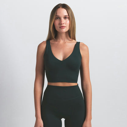Skims Nikeskims Matte V-Neck Bra Top Dark Teal