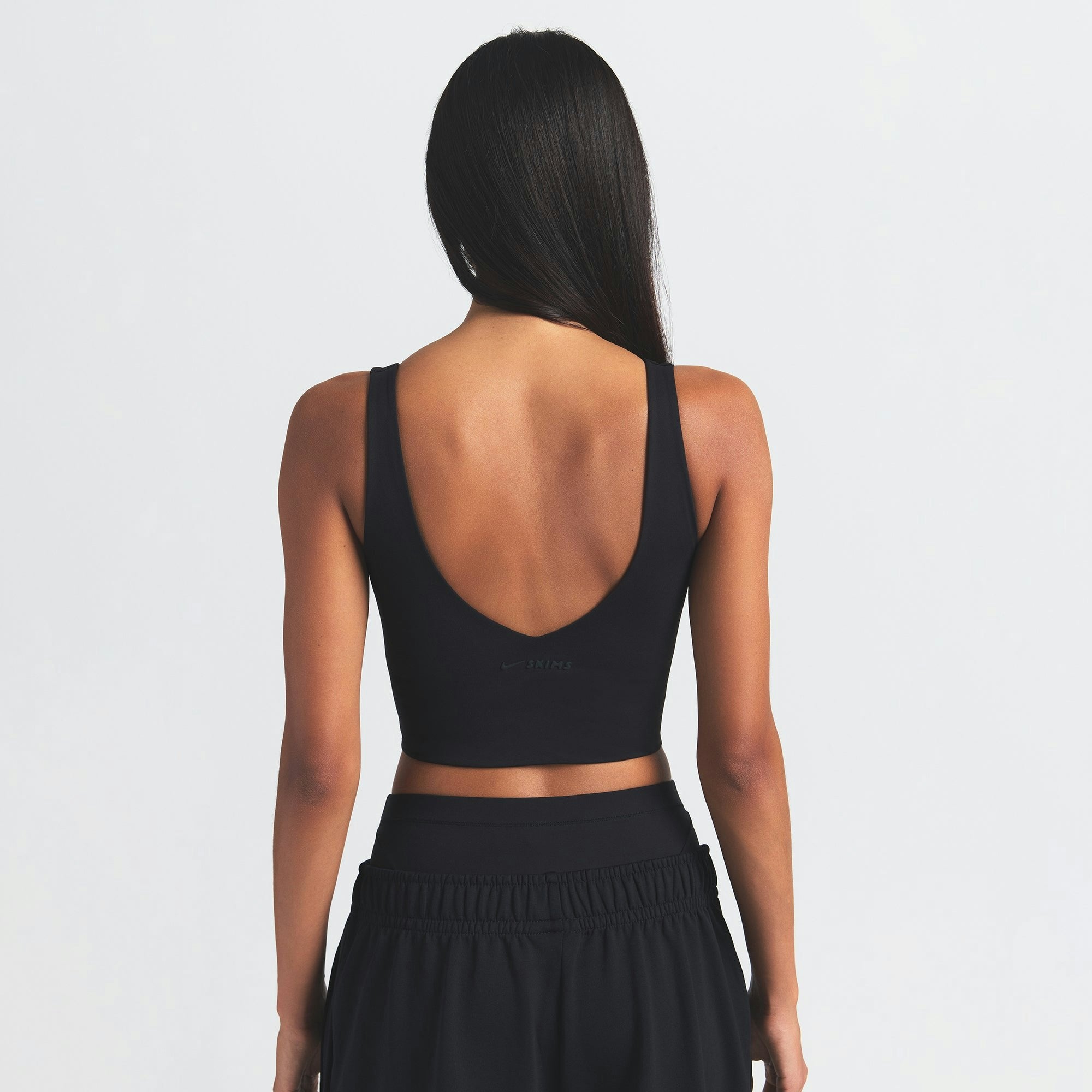 Skims Nikeskims Matte V-Neck Bra Top Obsidian
