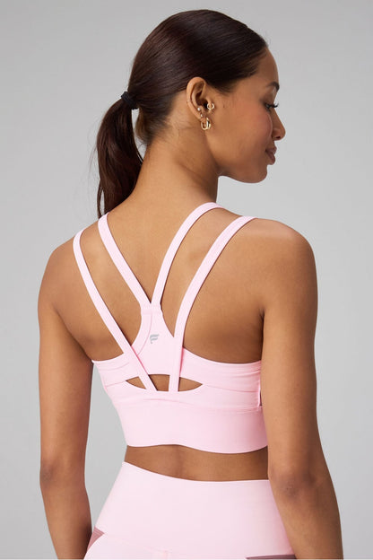 Fabletics Principal Color Block Longline Medium Impact Bra