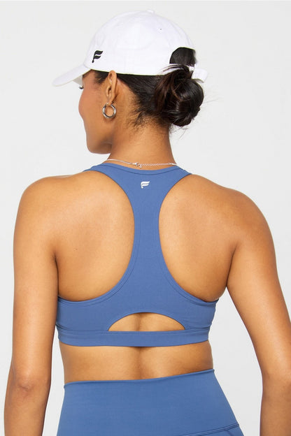 Fabletics Essential Front Zip Medium Impact Sports Bra