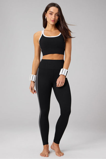 Fabletics Principal Color Block Longline Medium Impact Bra