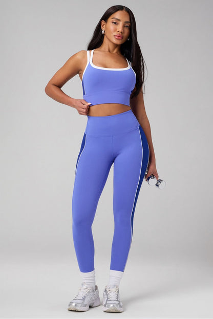Fabletics Principal Color Block Longline Medium Impact Bra
