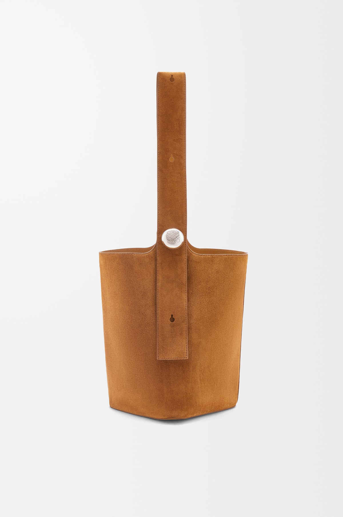 Loewe Large Pebble bucket bag in suede calfskin