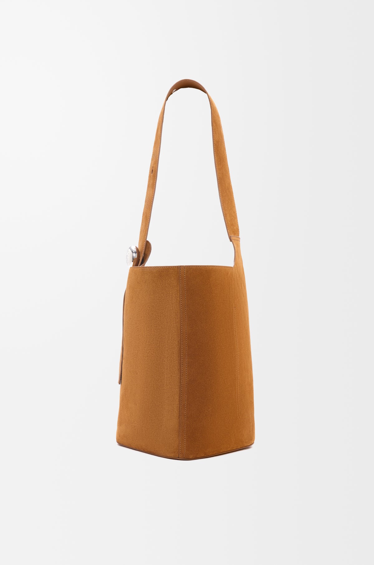Loewe Large Pebble bucket bag in suede calfskin