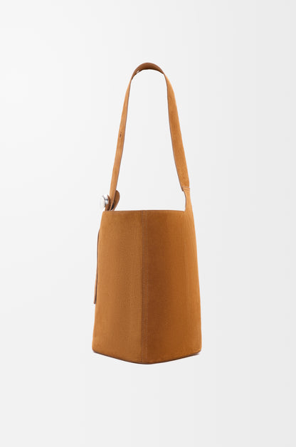 Loewe Large Pebble bucket bag in suede calfskin