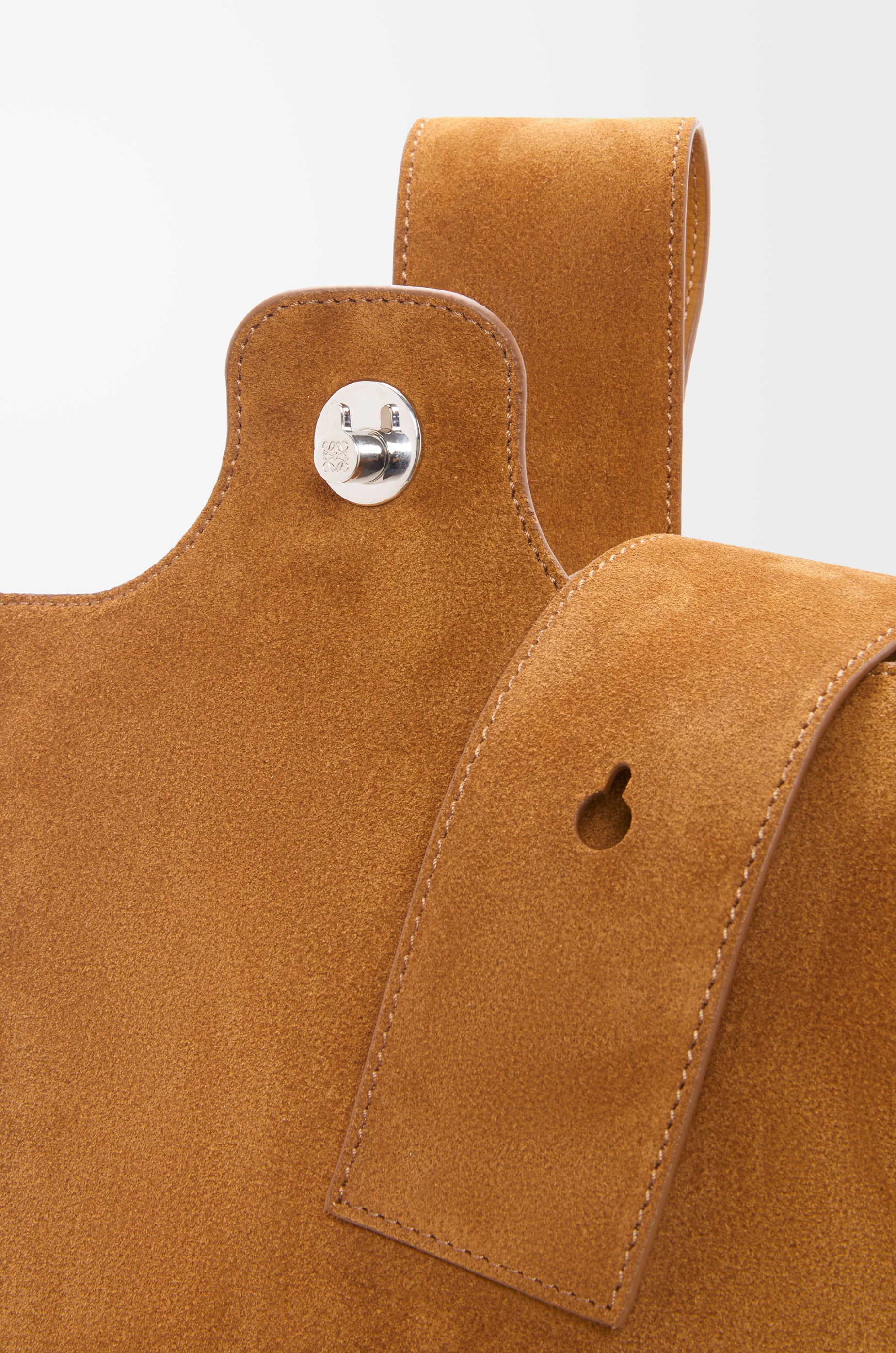 Loewe Large Pebble bucket bag in suede calfskin