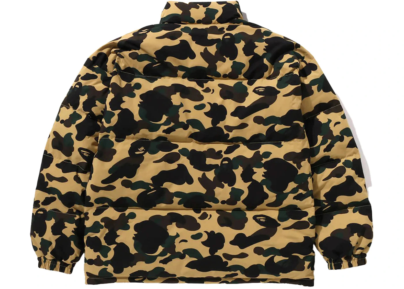 bape 1st camo reversible down jacket yellow