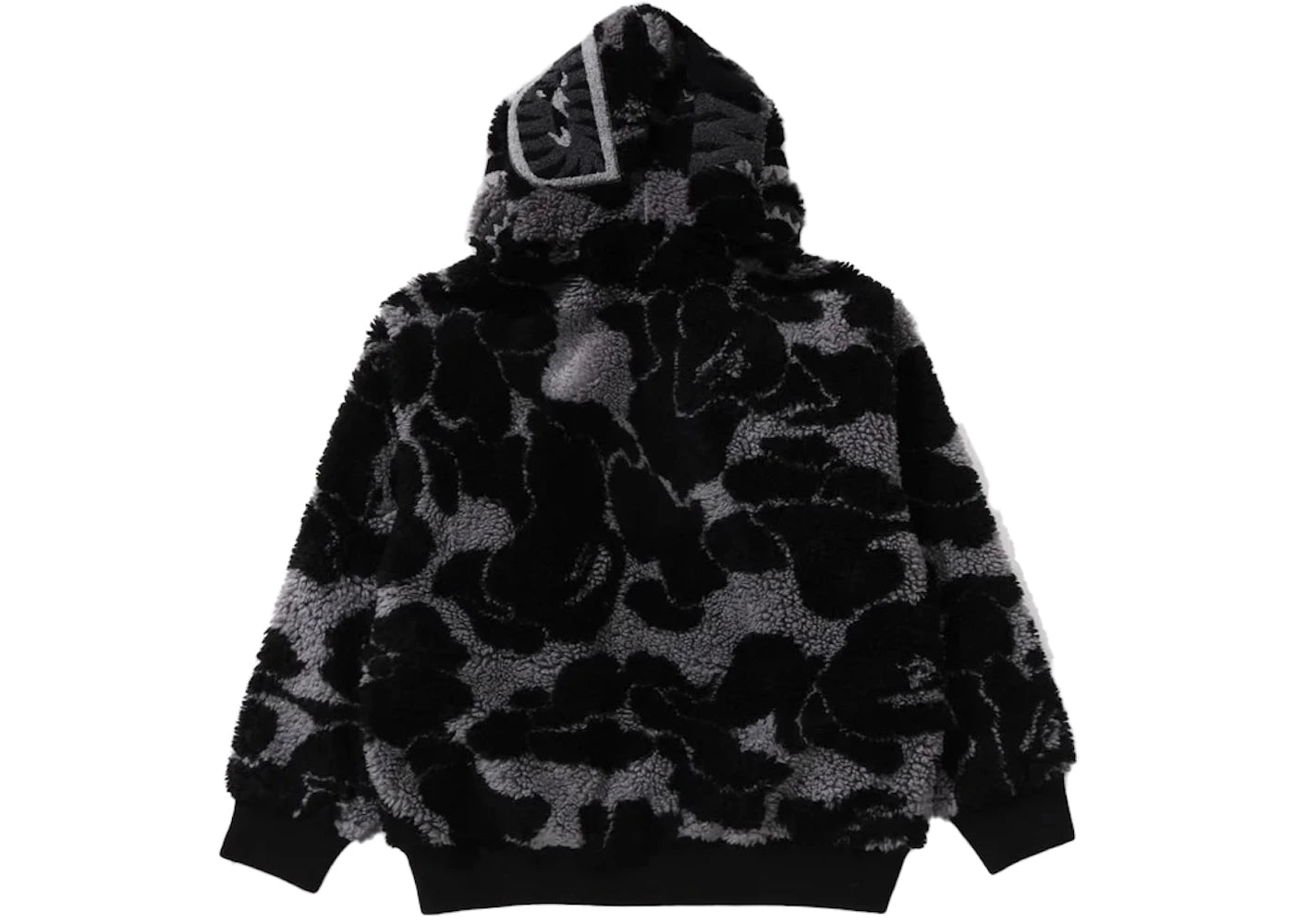 bape abc camo boa shark relaxed fit hoodie black