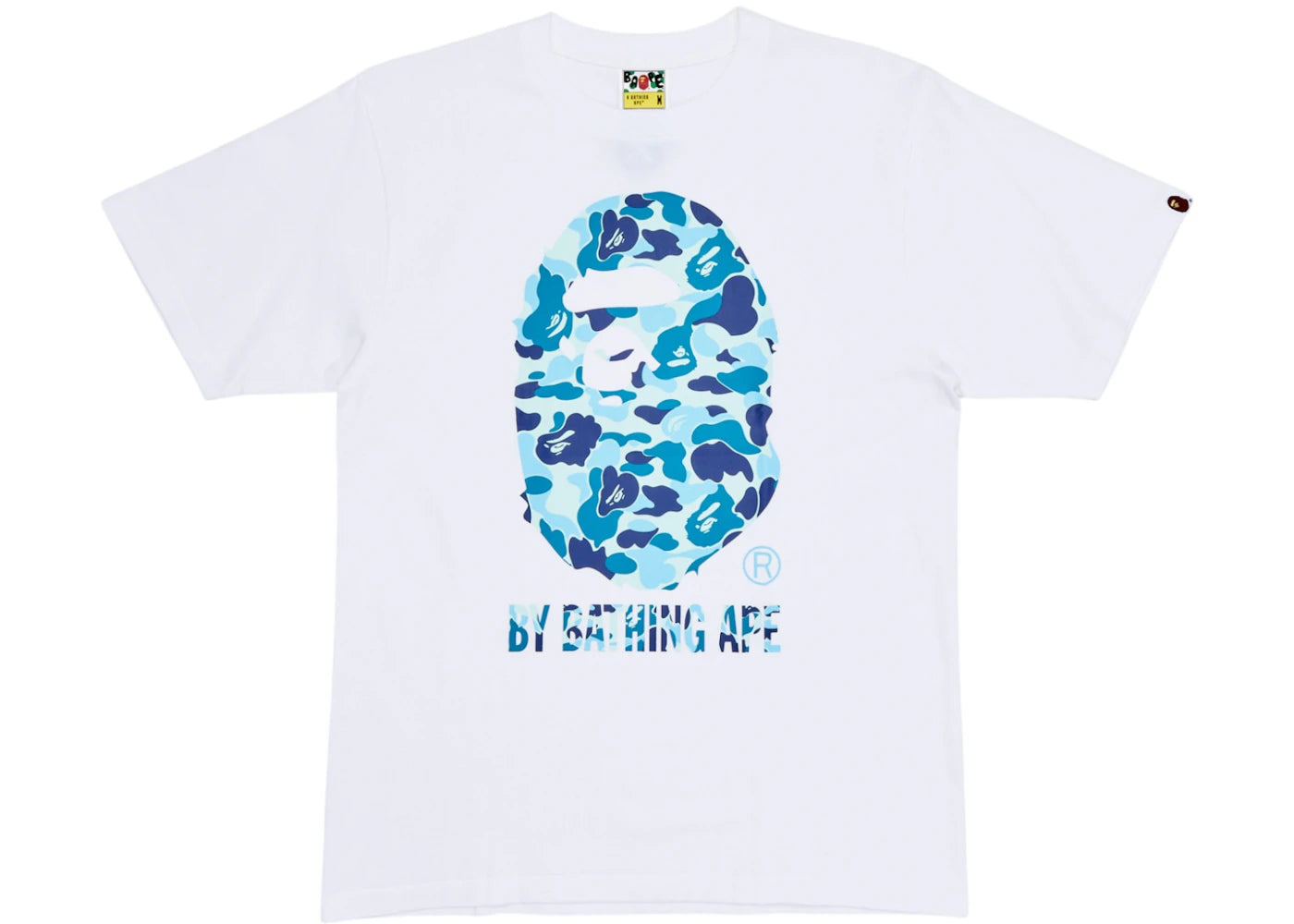 bape abc camo by bathing ape tee white/blue
