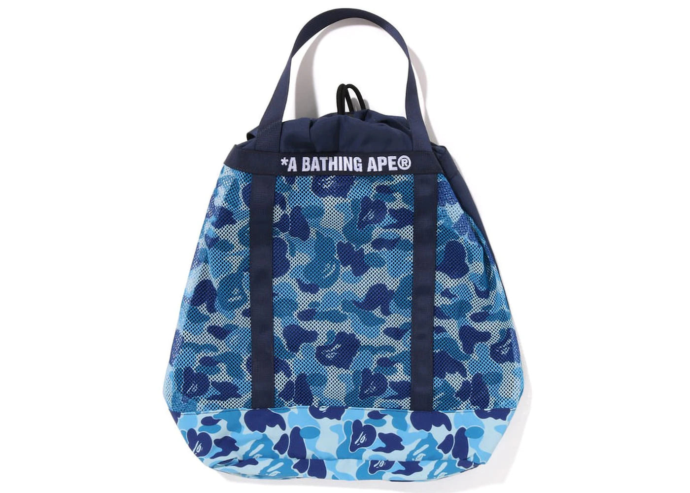 Bape Abc Camo Mesh Tote Bag Blue