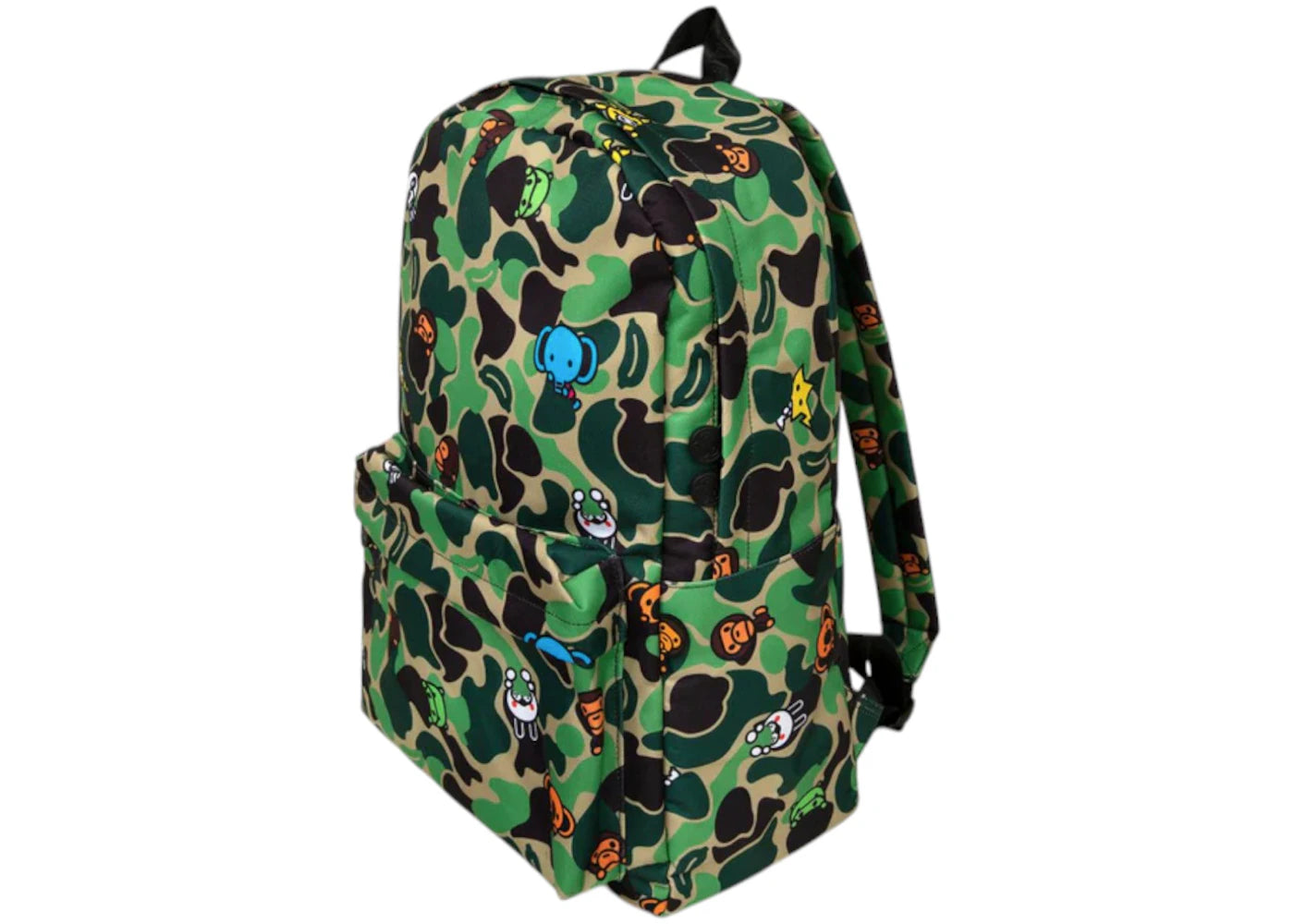 bape abc milo all friends large backpack (ss25) green 