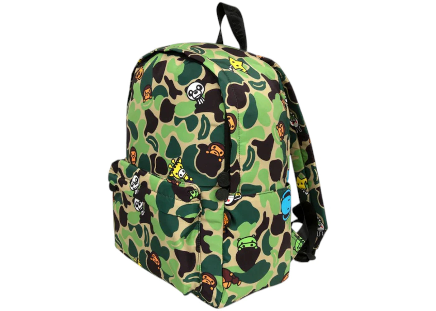 bape abc milo all friends medium backpack (ss25) green 