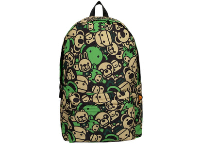 Bape All Friends Large Backpack Green/Multicolor